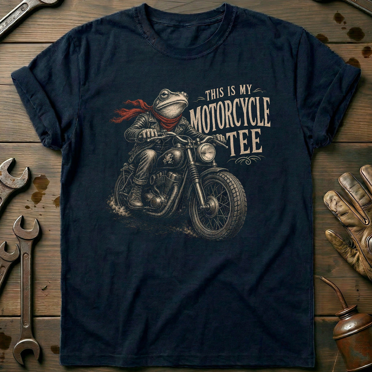 This is my Biker Frog 6 Motorcycle T-Shirt EU product image 1