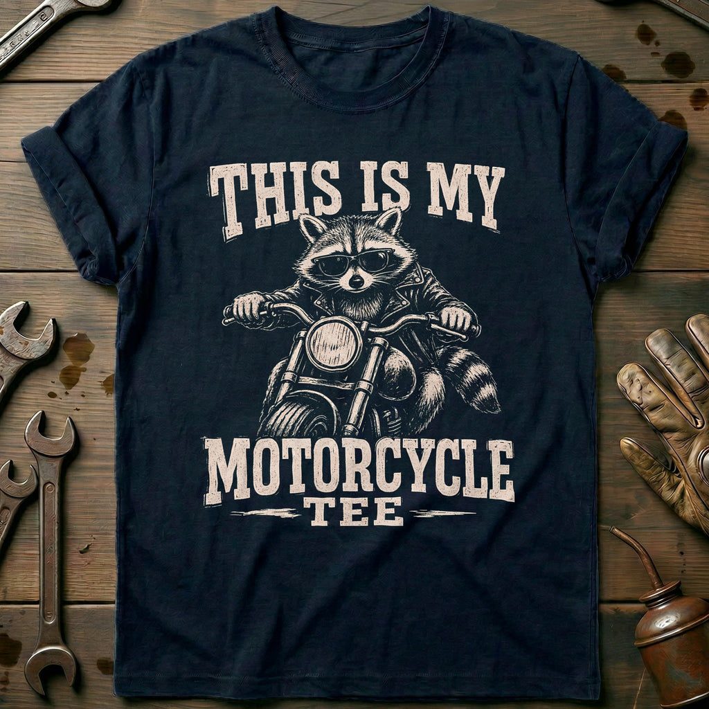 This is my Biker Raccoon 20 Motorcycle T-Shirt GC product image 1