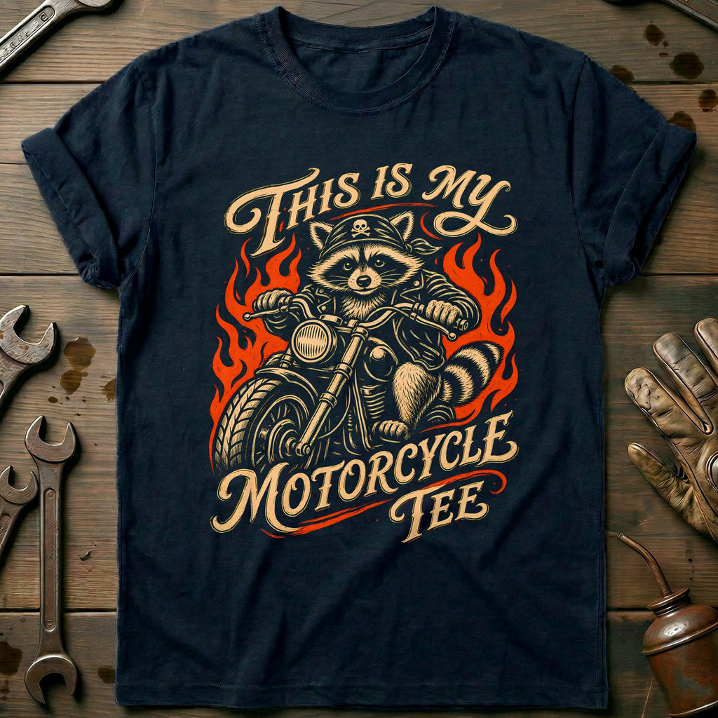 This is my Biker Raccoon 3 Motorcycle T-Shirt AU product image 2
