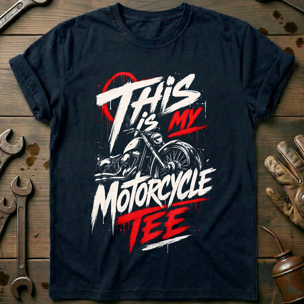 This is my Biker Raccoon Motorcycle T-Shirt US product image 2
