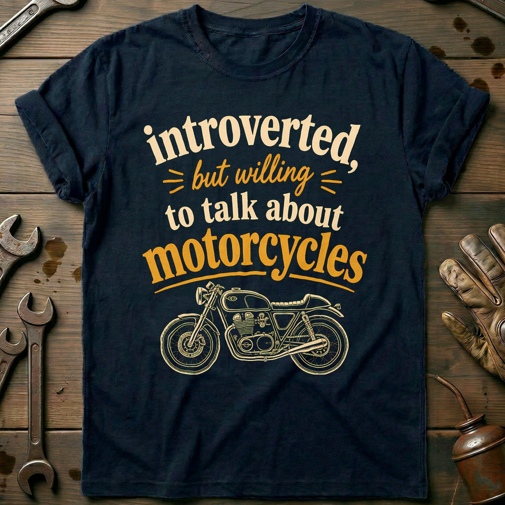 Willing to Talk About Motorcycles T-Shirt EU product image 2