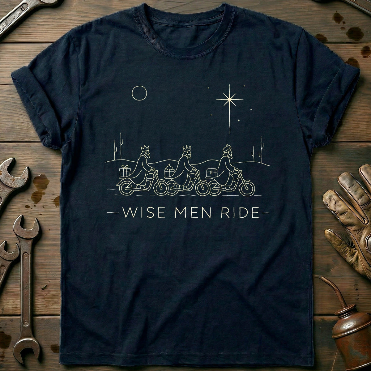 Wise Men Ride Motorcycle T-Shirt GC product image 2