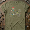 Adventure Christmas Lights Motorcycle T-Shirt AU product image 1