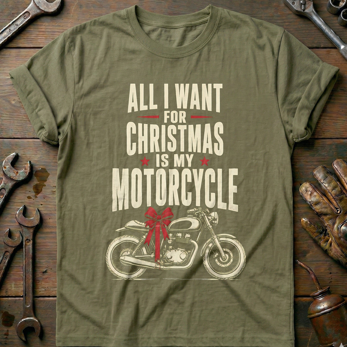 All I Want for Christmas is my Motorcycle T-Shirt AU product image 4