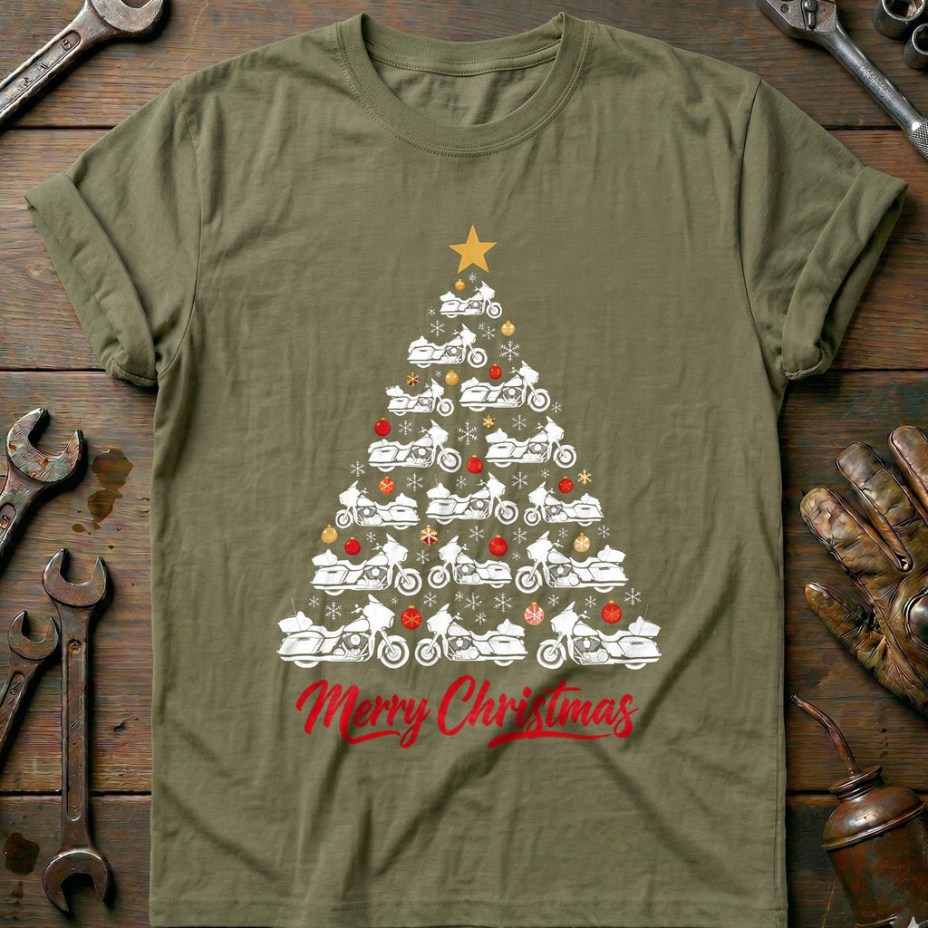 Bagger Christmas Tree Motorcycle T-Shirt product image 4
