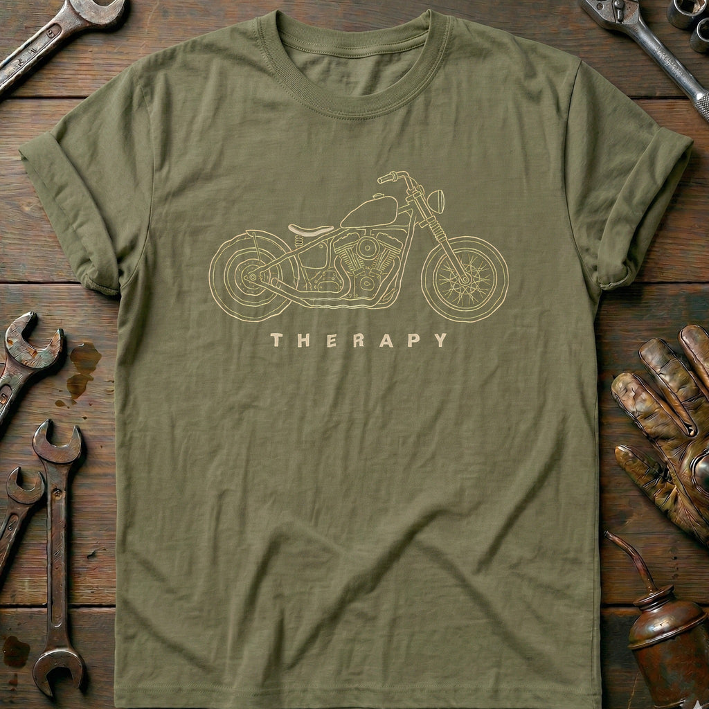 Bobber Therapy Motorcycle T-Shirt EU product image 4