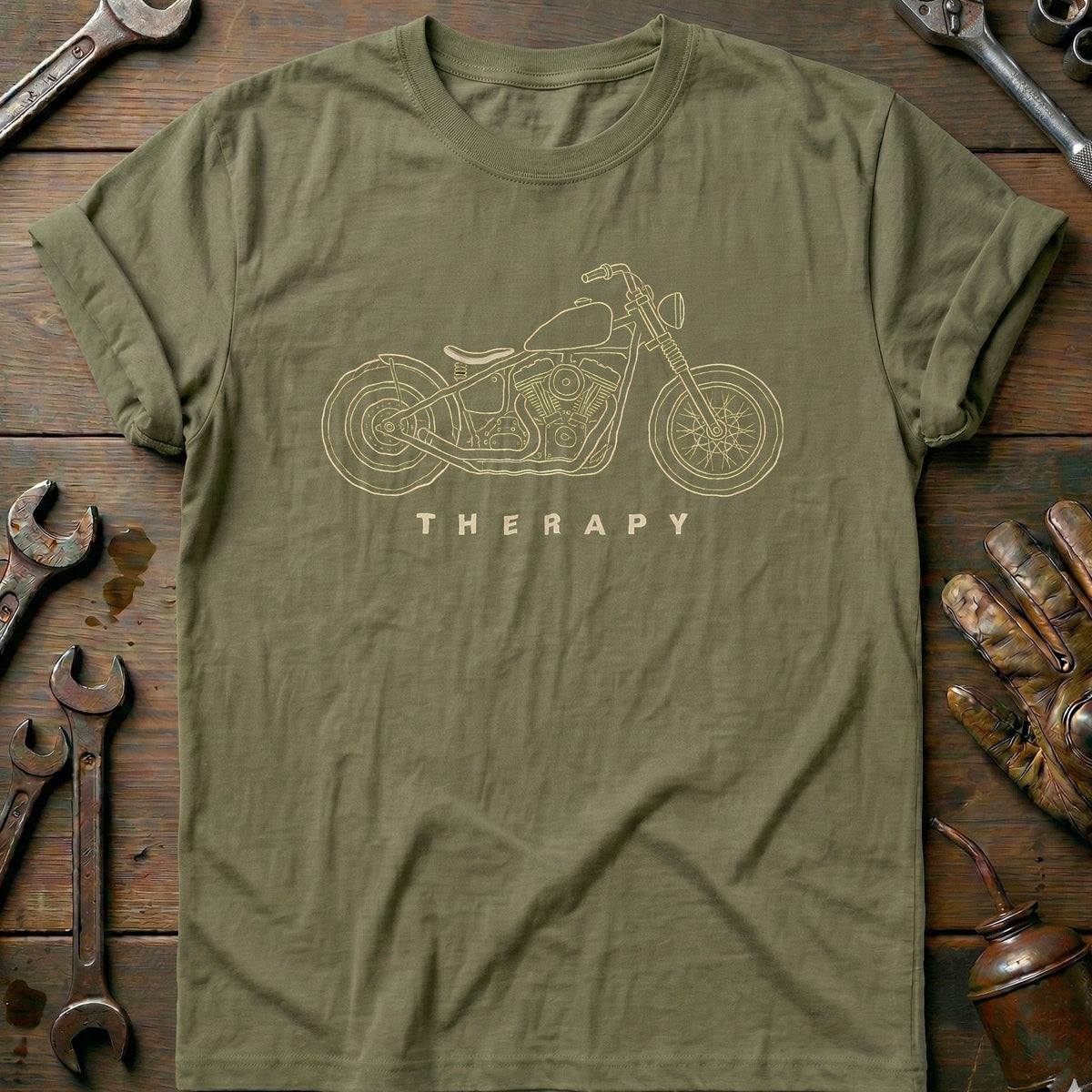 Bobber Therapy Motorcycle T-Shirt AU product image 4