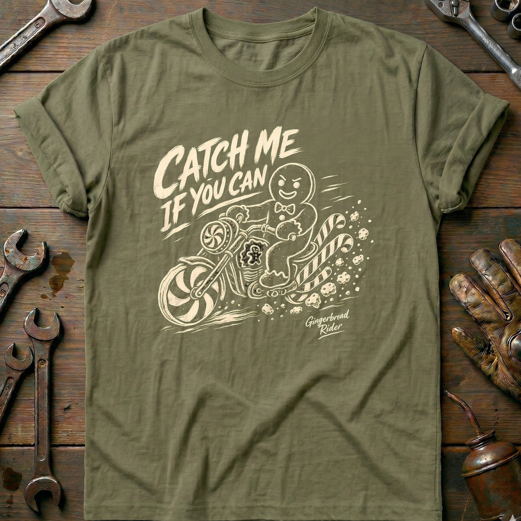 Catch Me If You Can Gingerbread Rider Motorcycle T-Shirt EU product image 4