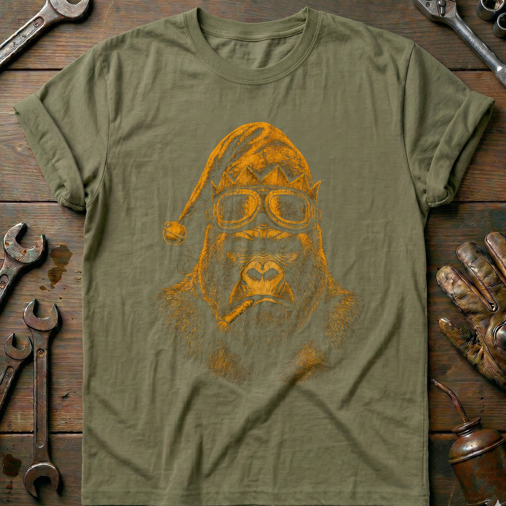 Christmas Elf Gorilla Goggles Motorcycle T-Shirt AU product image 4