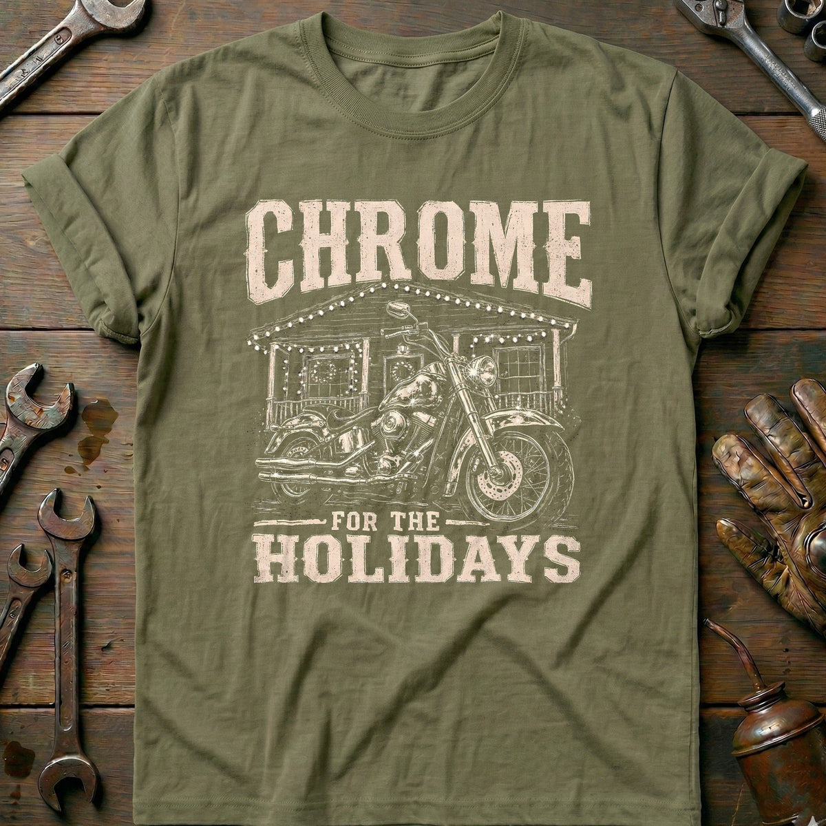Chrome for the Holidays Motorcycle T-Shirt GC product image 4