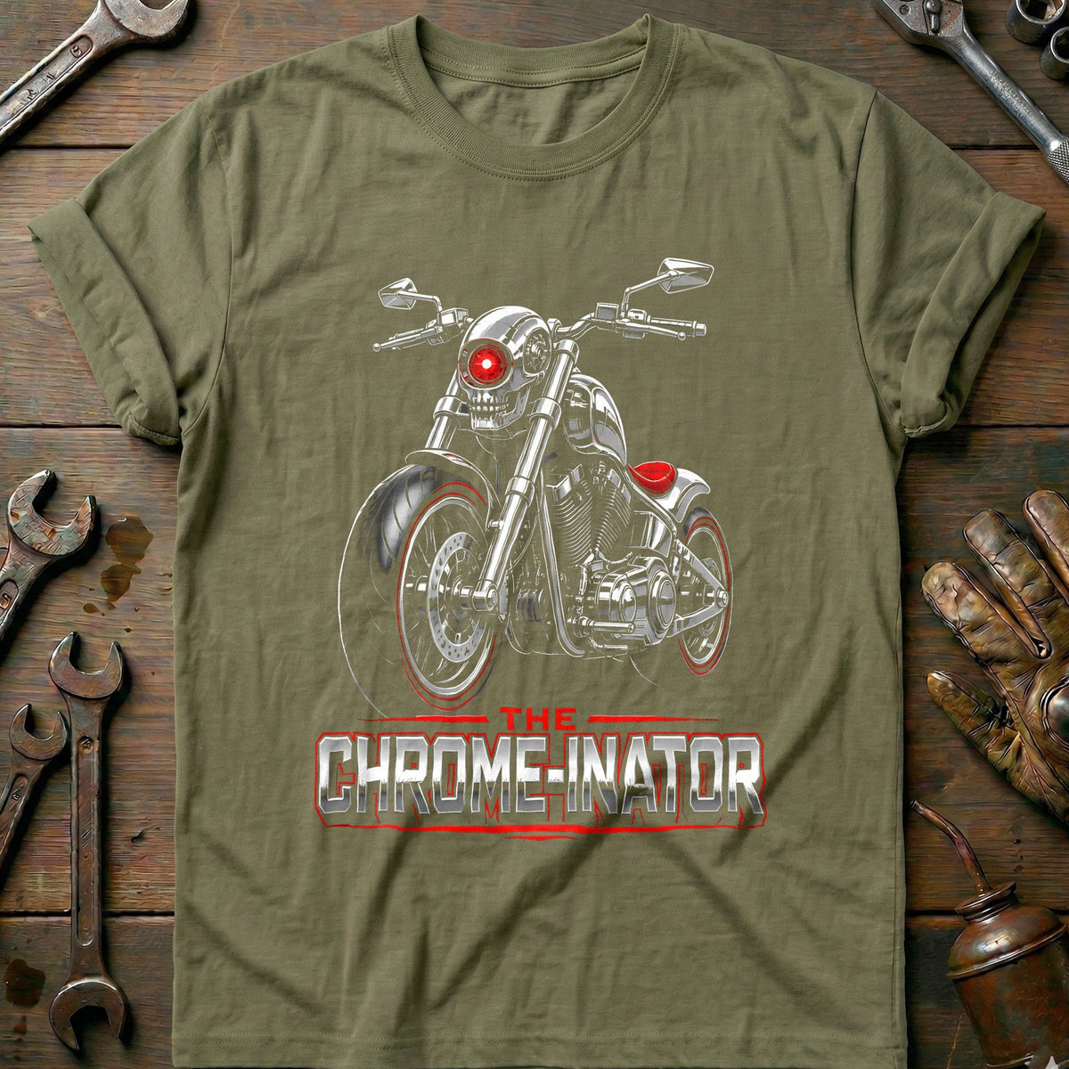 Chrome Inator Motorcycle T-Shirt US product image 4