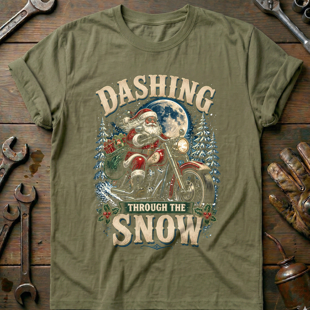 Dashing Through the Snow Motorcycle T-Shirt EU product image 4