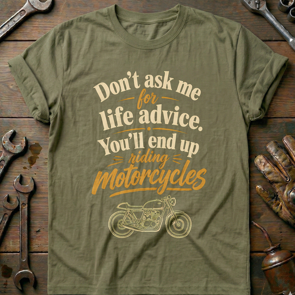 Dont Ask Me for Life Advice Motorcycle T-Shirt EU product image 4