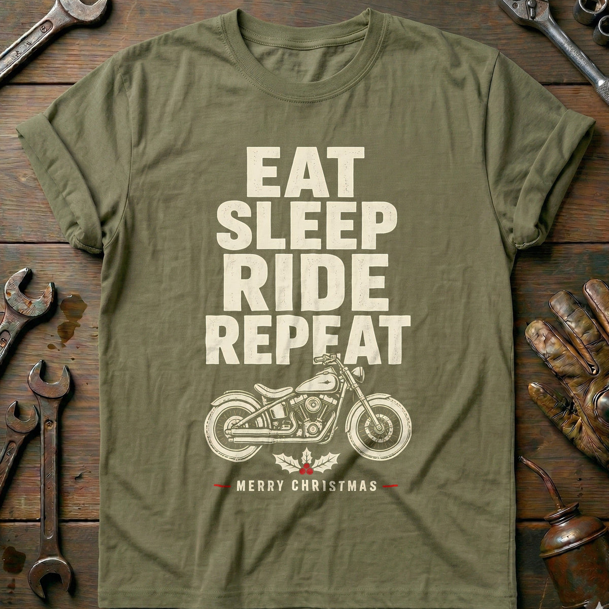 Eat Sleep Ride Repeat Motorcycle T-Shirt US product image 4