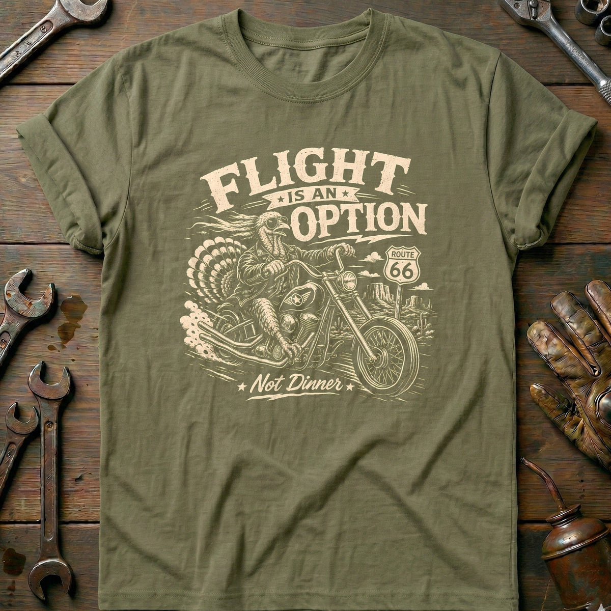 Flight is an Option Not Dinner Motorcycle T-Shirt AU product image 1
