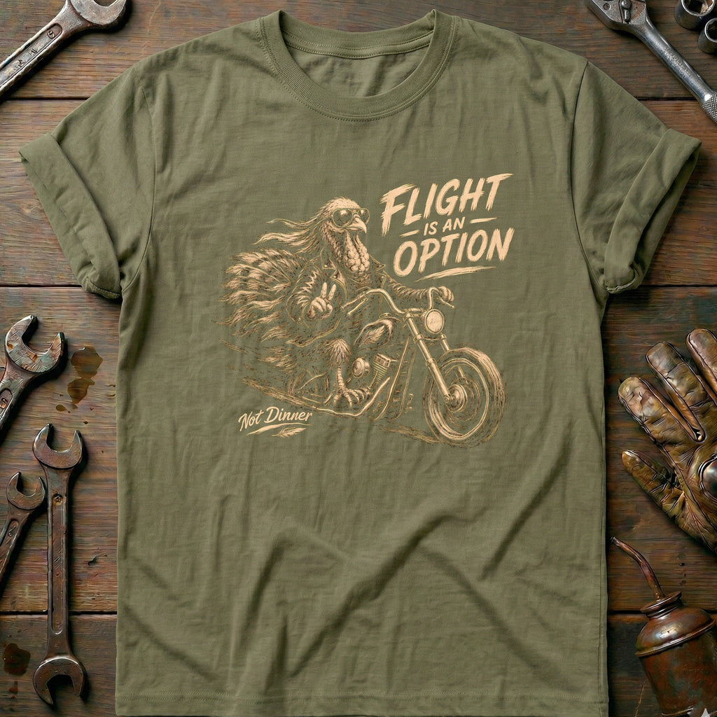 Flight is an Option Not Dinner Motorcycle T-Shirt product image 4