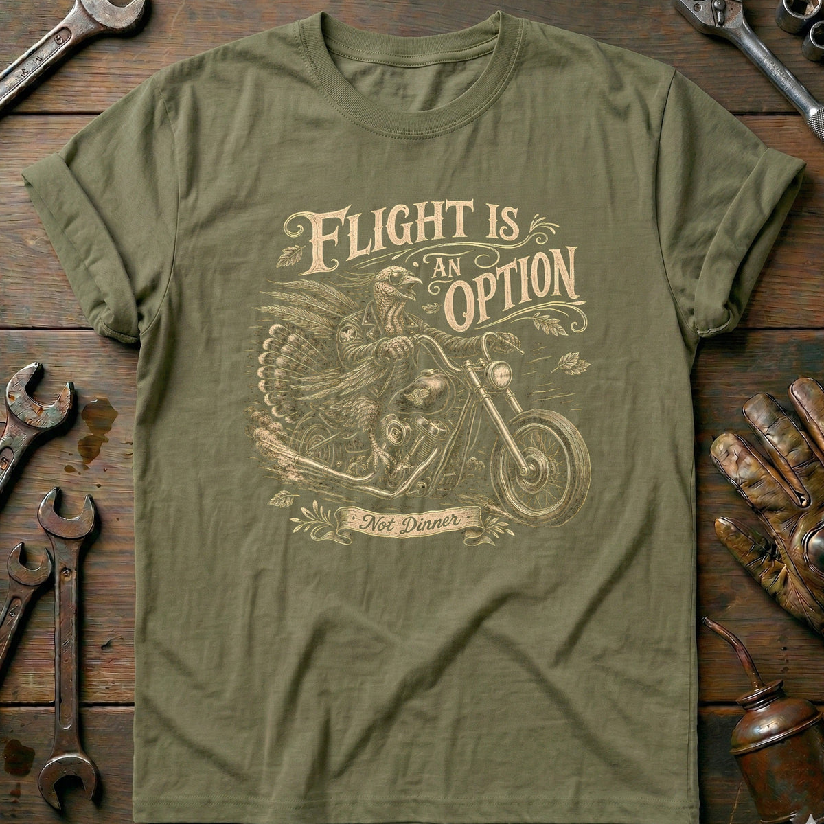Flight is an Option Not Dinner Motorcycle T-Shirt product image 4