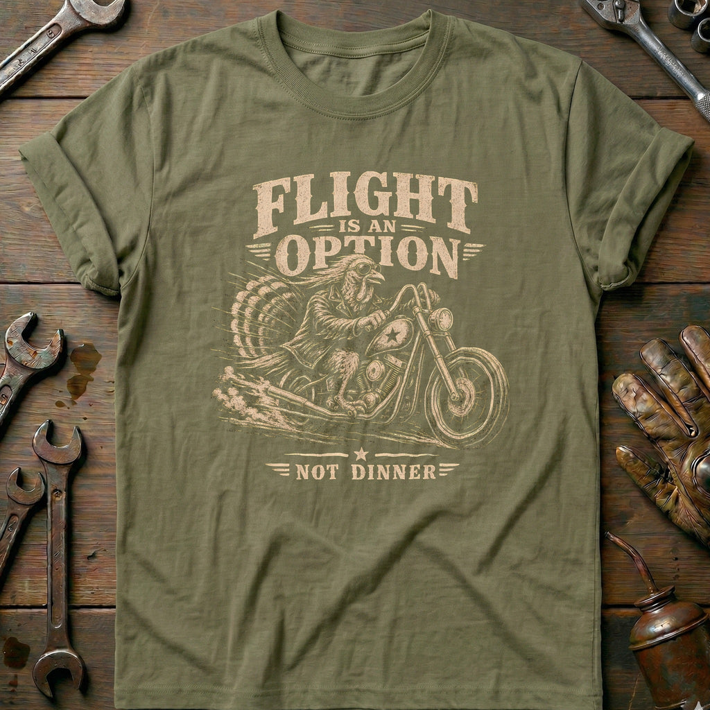 Flight is an Option Not Dinner Motorcycle T-Shirt EU product image 4