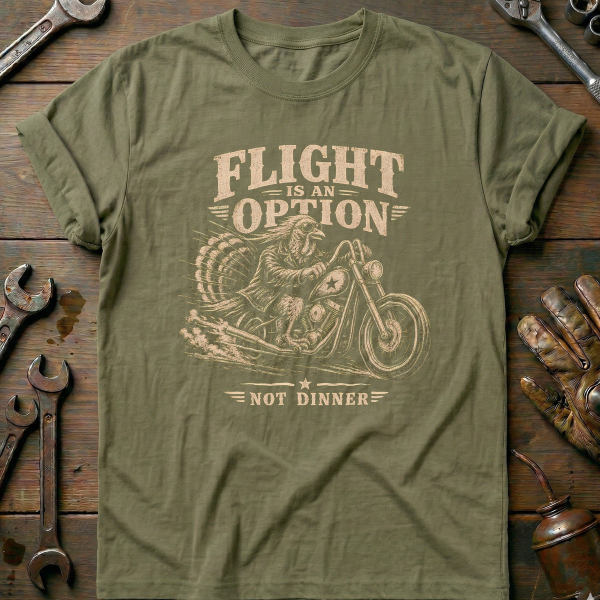 Flight is an Option Not Dinner Motorcycle T-Shirt EU product image 4