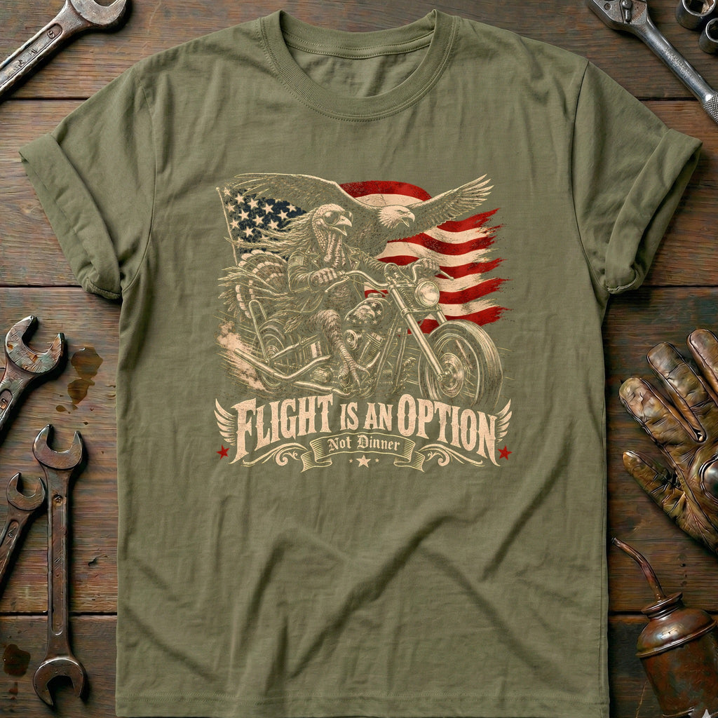 Flight is an Option Not Dinner Motorcycle T-Shirt AU product image 4