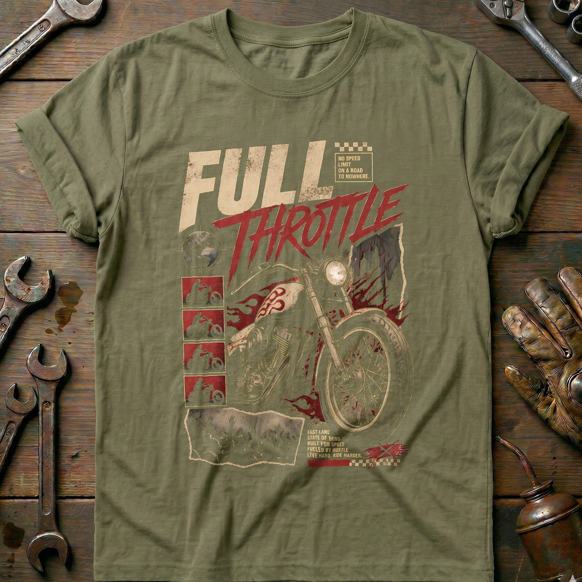 Full Throttle Motorcycle T-Shirt US product image 4