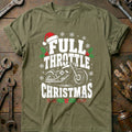 Full Throttle Christmas Motorcycle T-Shirt AU product image 1