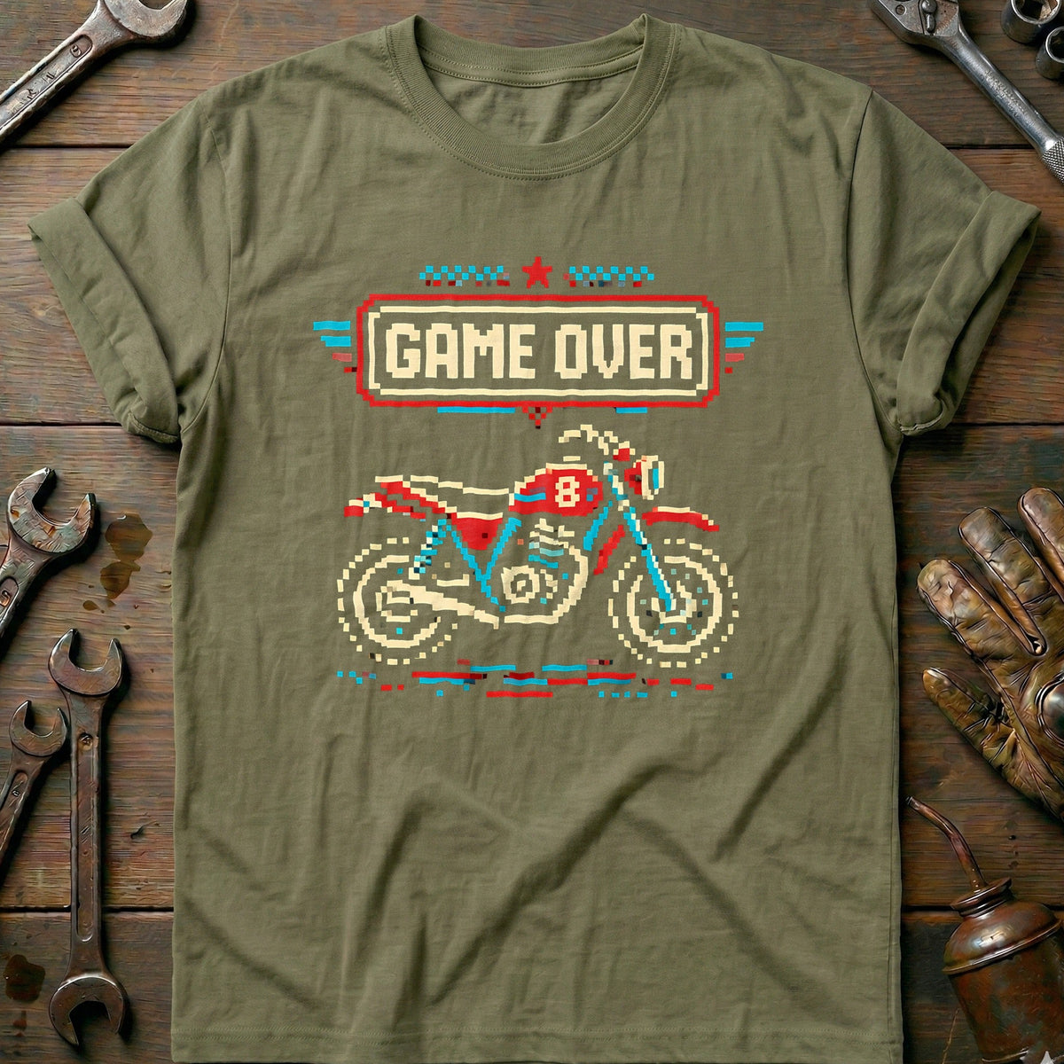 Game Over Motorcycle T-Shirt GC product image 4
