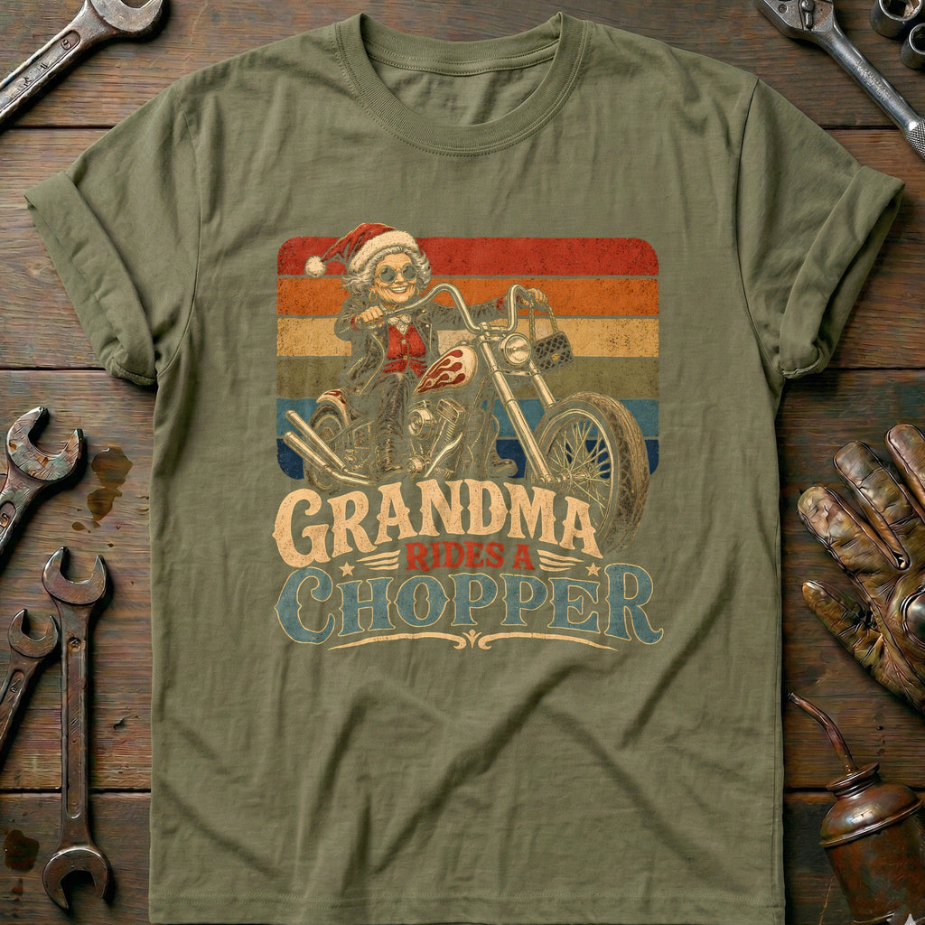 Grandma Rides a Chopper Motorcycle T-Shirt AU product image 4