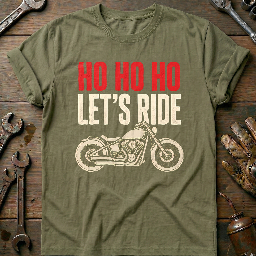 Ho Ho Ho Let's Ride Motorcycle T-Shirt product image 4