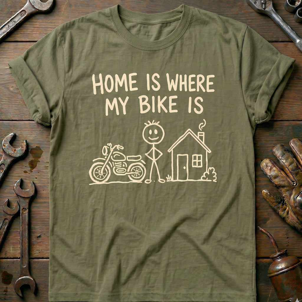 Home is Bike Motorcycle T-Shirt EU product image 4