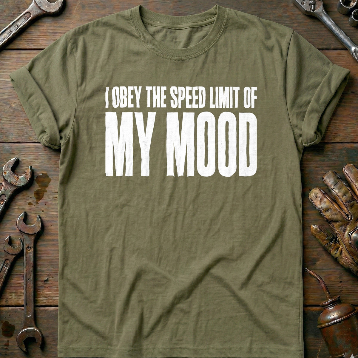 I Obey the Speed Limit of my Mood 91 Motorcycle T-Shirt AU product image 4