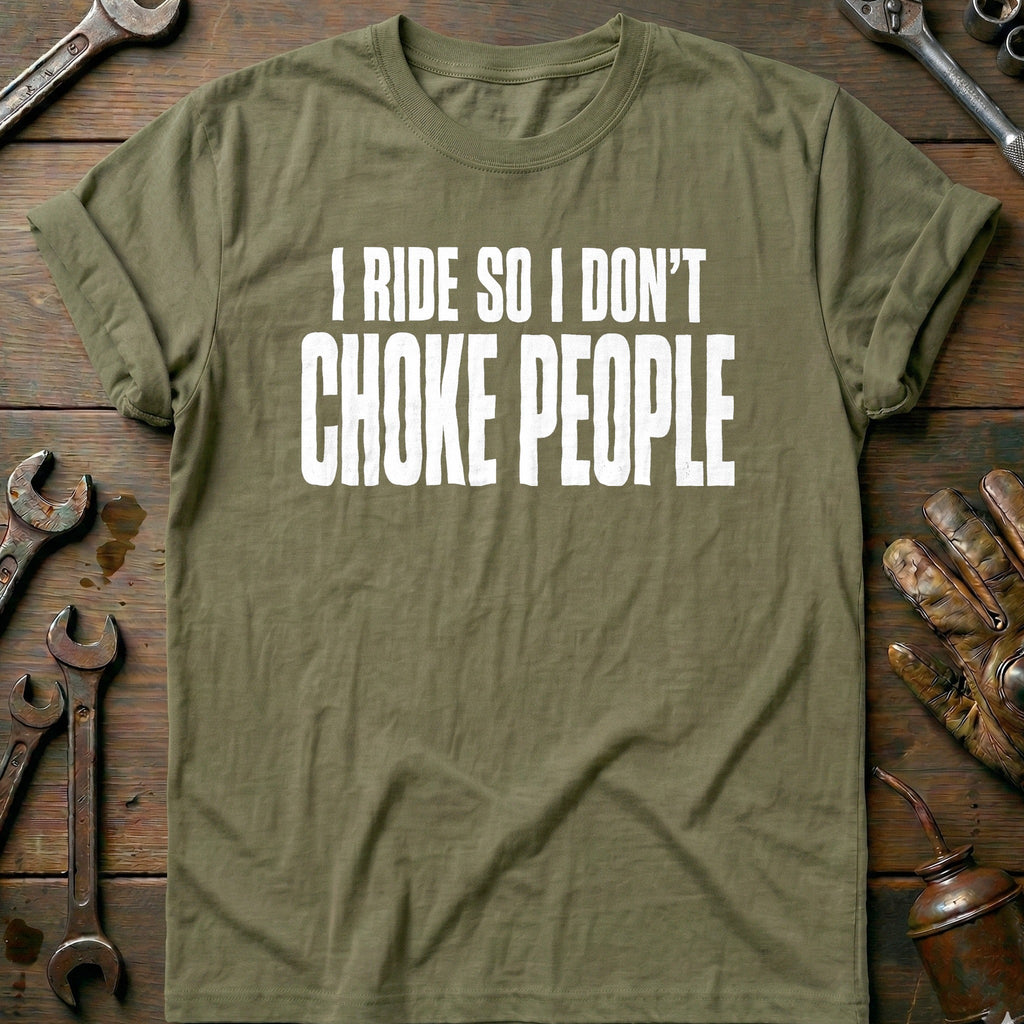 I Ride So I Don't Choke People 93 Motorcycle T-Shirt AU product image 4