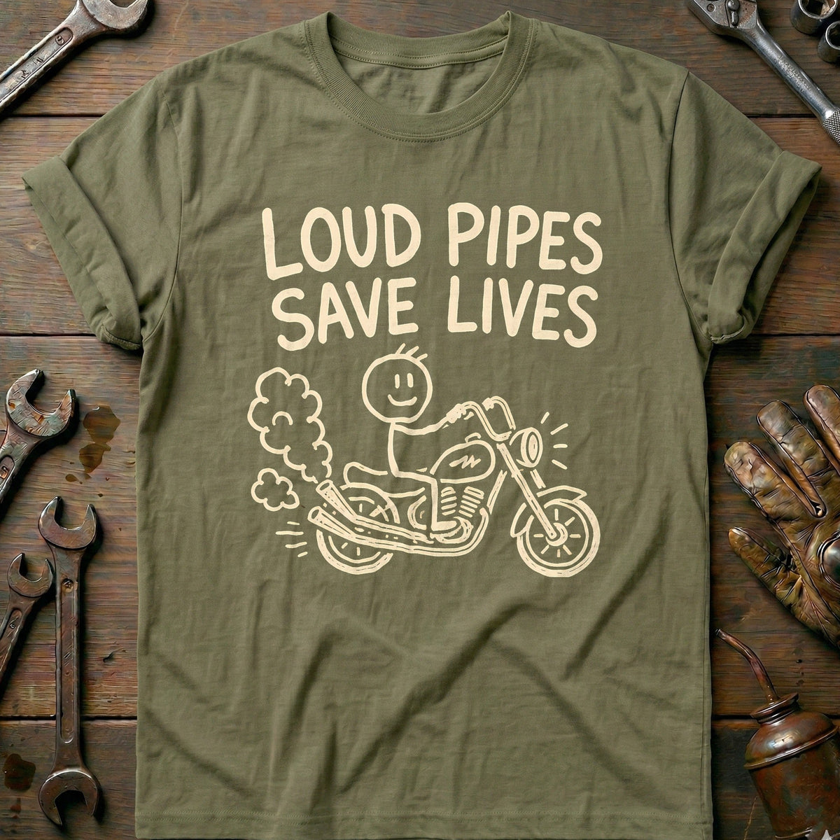 Loud Pipes Motorcycle T-Shirt EU product image 4