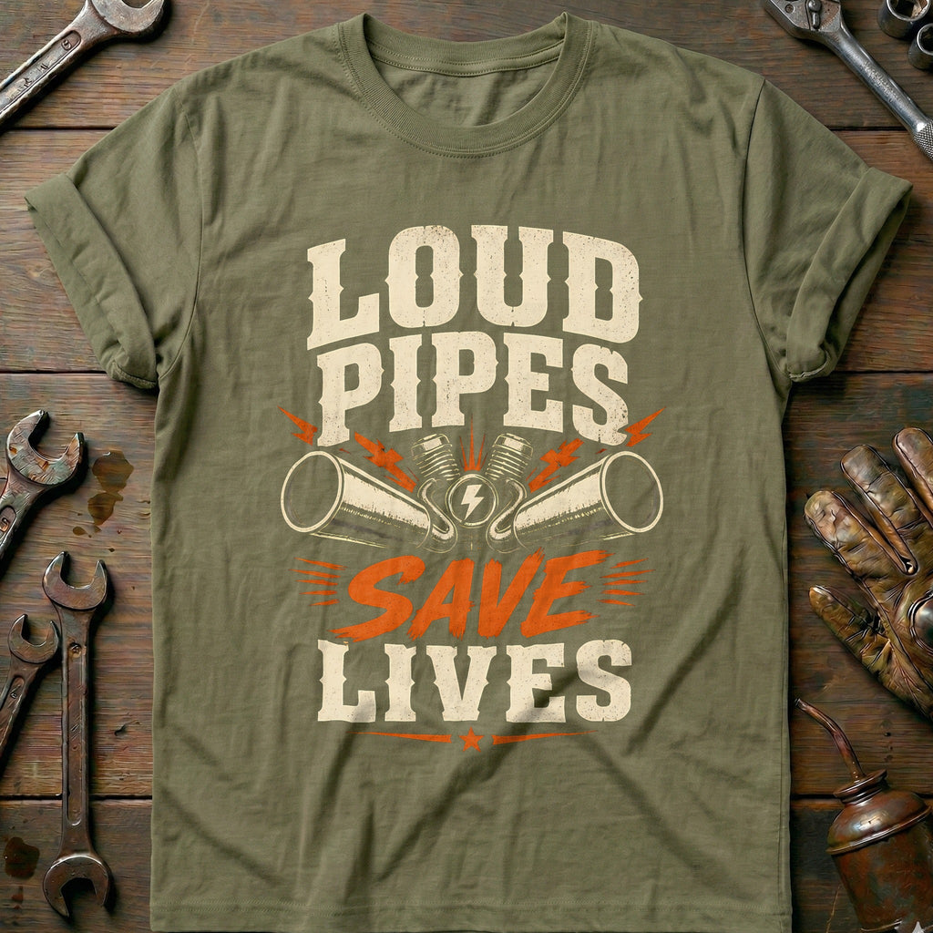 Loud Pipes Motorcycle T-Shirt GC product image 4