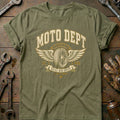 Moto Dept Varsity Motorcycle T-Shirt US product image 1