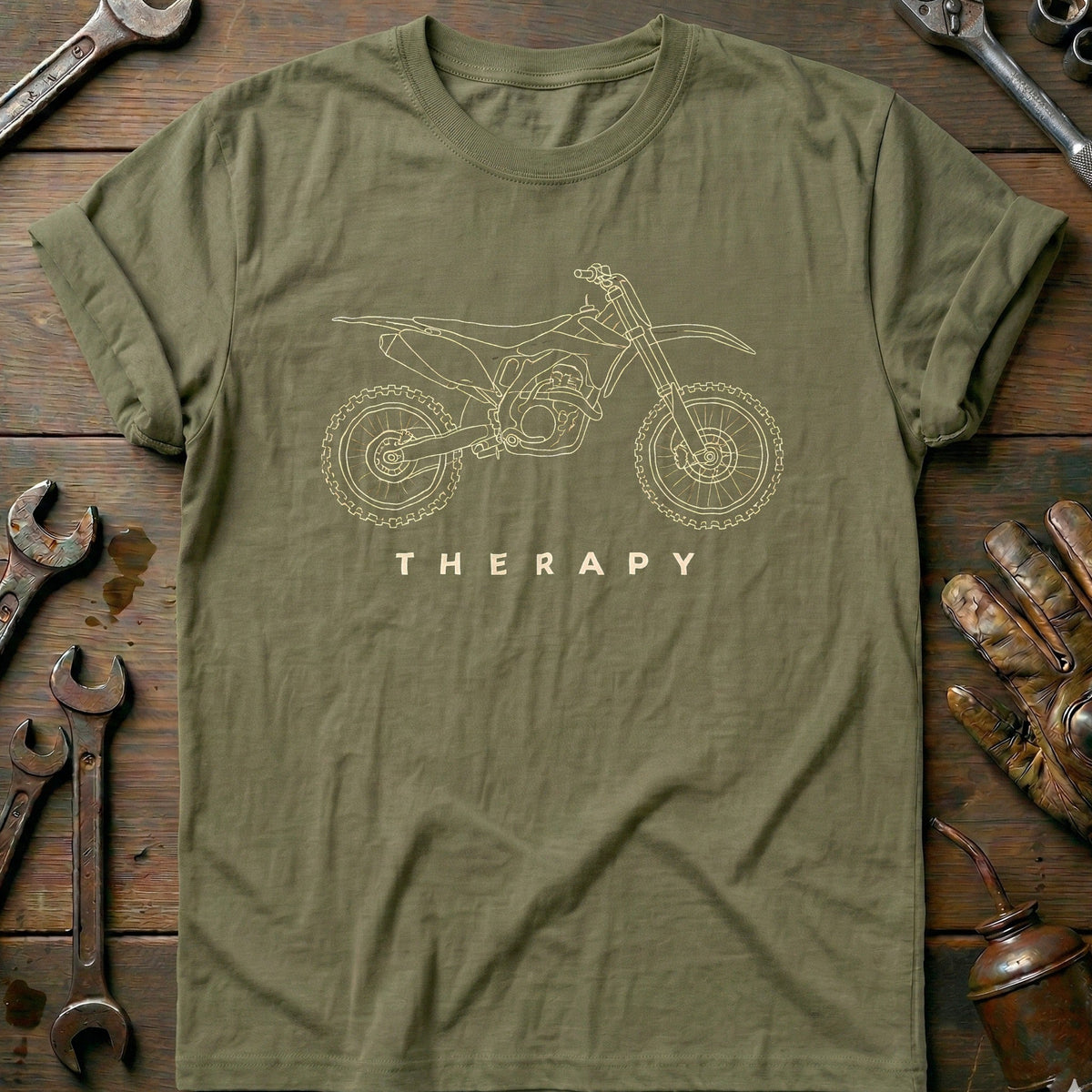 Motocross Therapy 34 Motorcycle T-Shirt product image 4