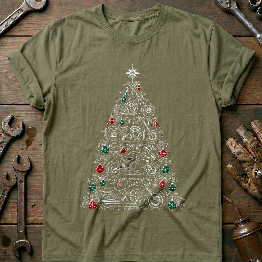 Motorcycle Types Christmas Tree T-Shirt US product image 4