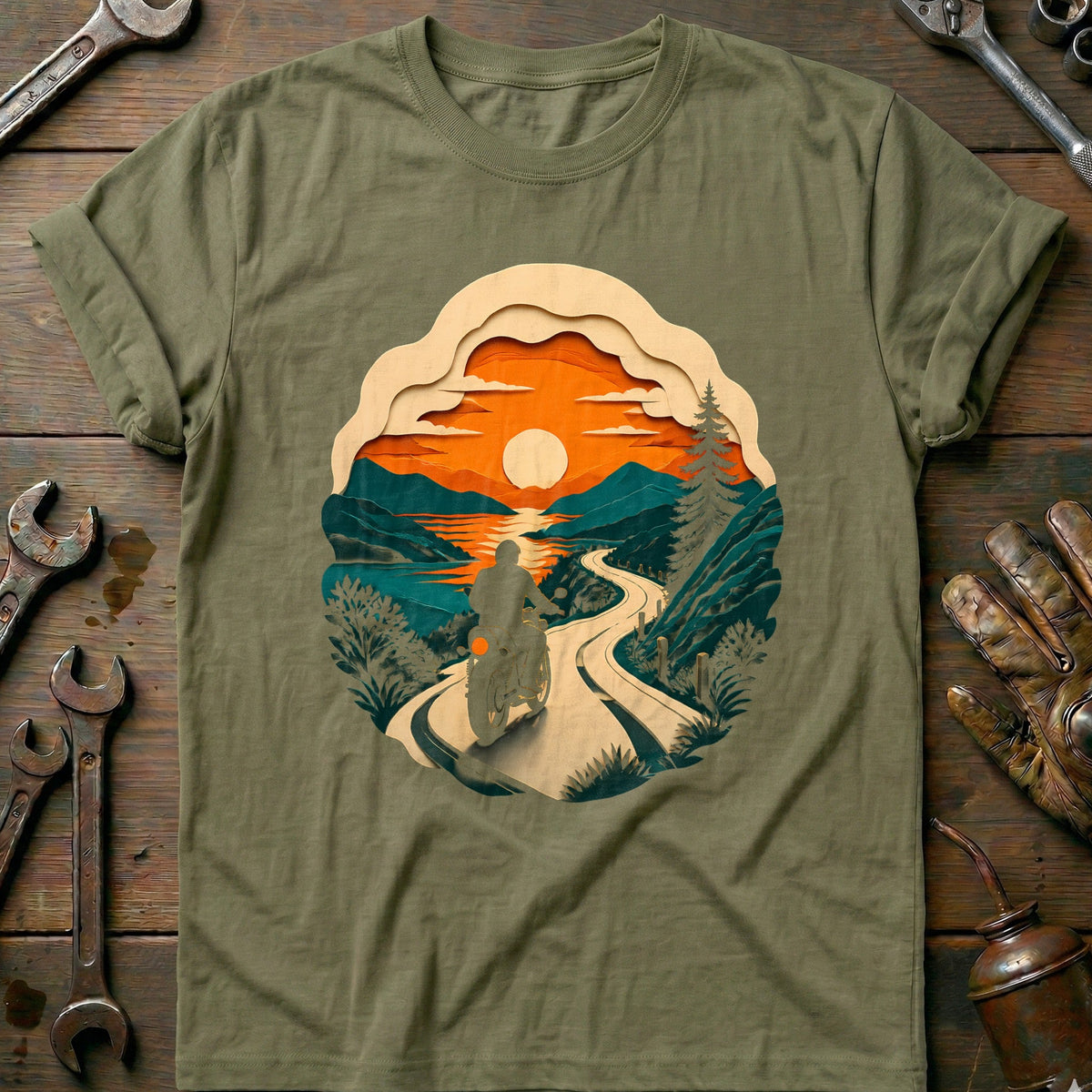 Papercut Rider Motorcycle T-Shirt product image 4