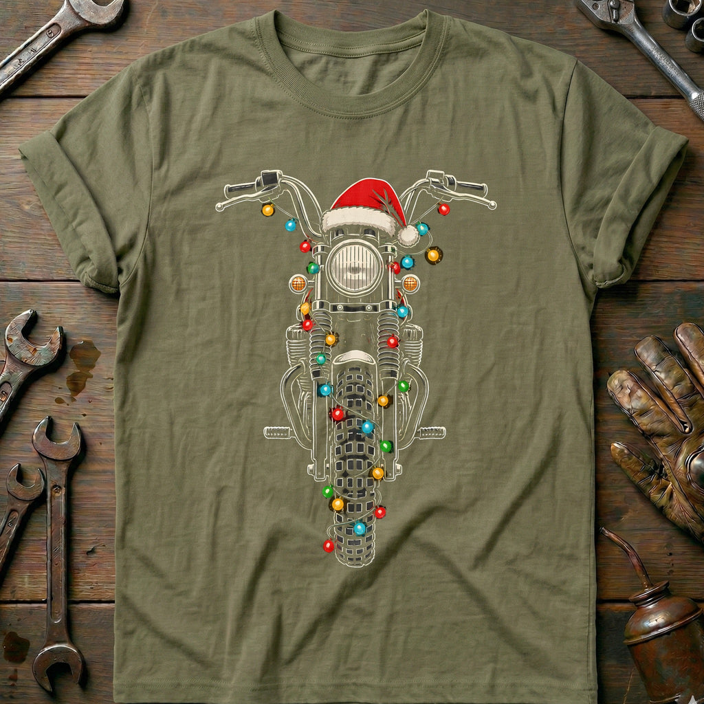 Scrambler Christmas Lights Motorcycle T-Shirt product image 4