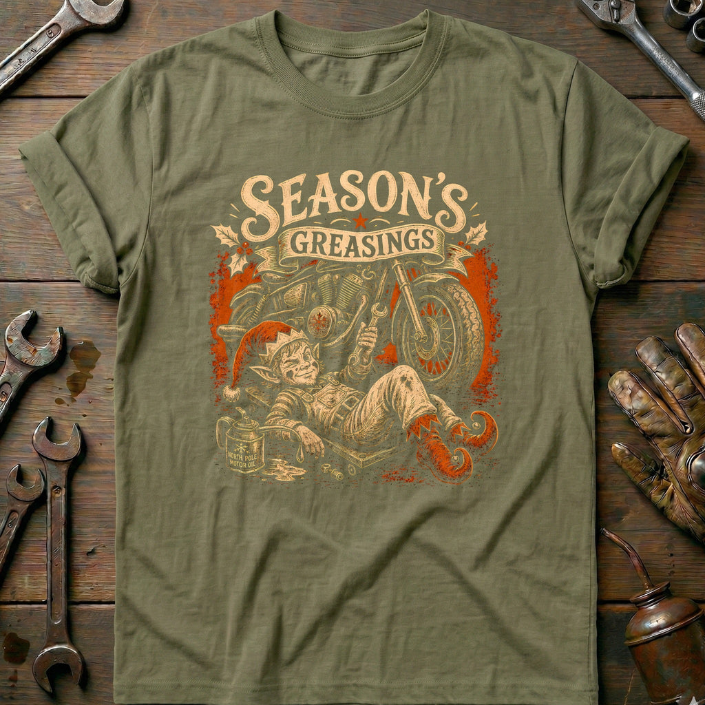 Season's Greasings Motorcycle T-Shirt AU product image 4