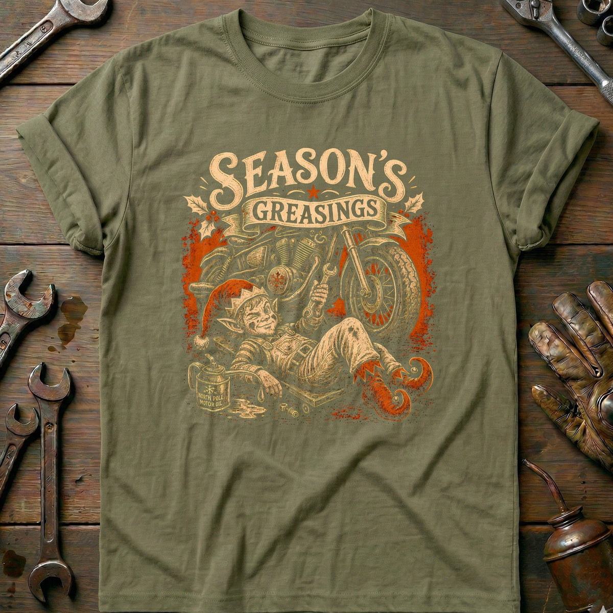 Season's Greasings Motorcycle T-Shirt AU product image 4