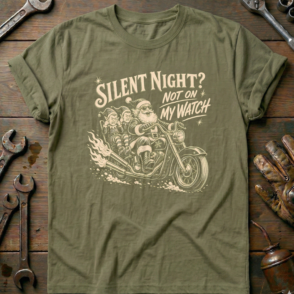 Silent Night Not on my Watch Motorcycle T-Shirt product image 4