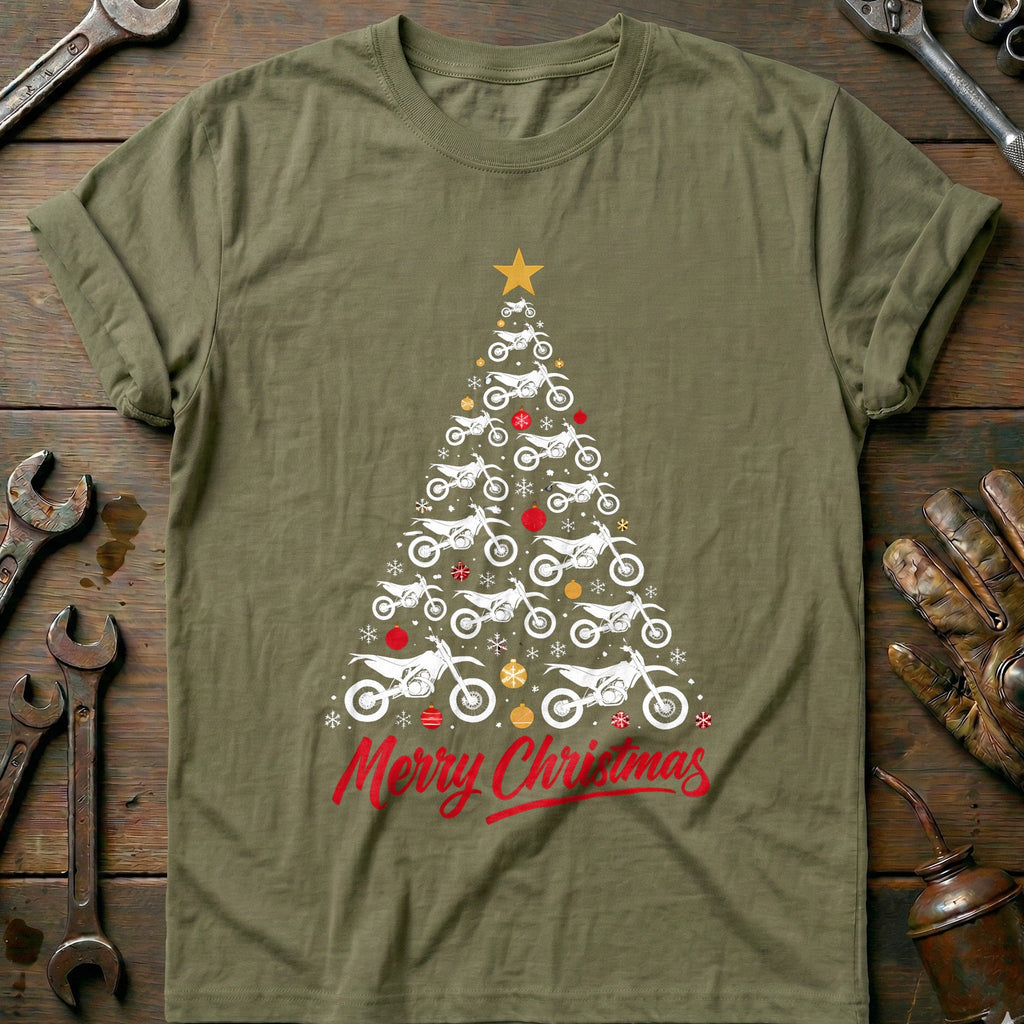 Supermoto Christmas Tree Motorcycle T-Shirt GC product image 4