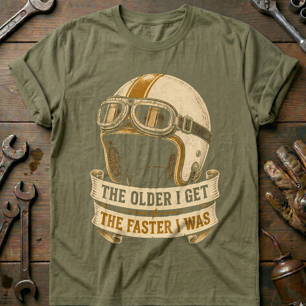 The Older I Get Faster I Was Motorcycle T-Shirt GC product image 4