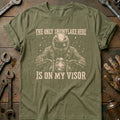 The Only Snowflake Here is on my Visor Motorcycle T-Shirt EU product image 1