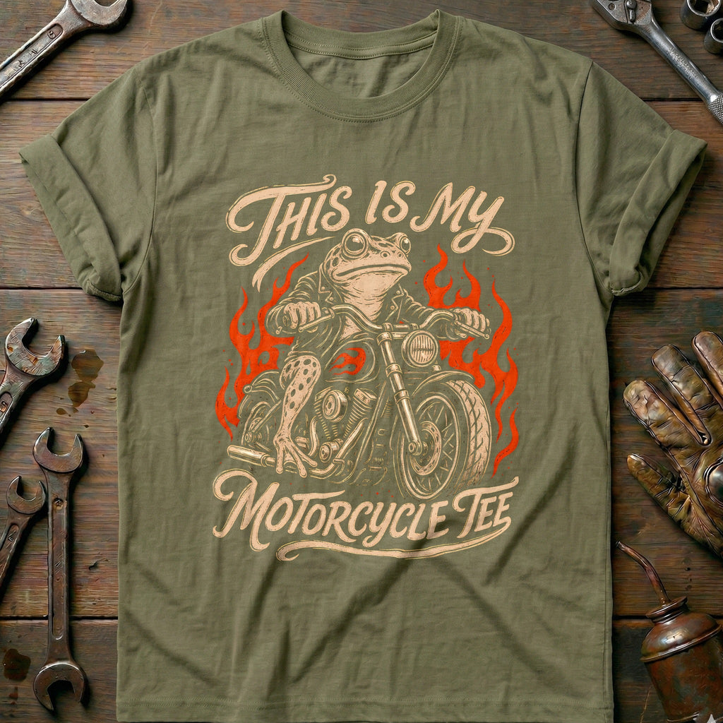 This is my Biker Frog Motorcycle T-Shirt product image 4