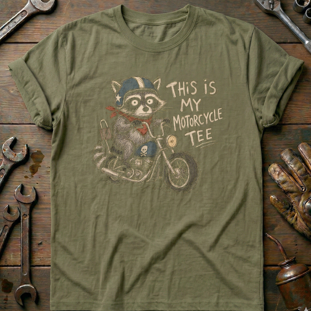 This is my Biker Raccoon 11 Motorcycle T-Shirt AU product image 4