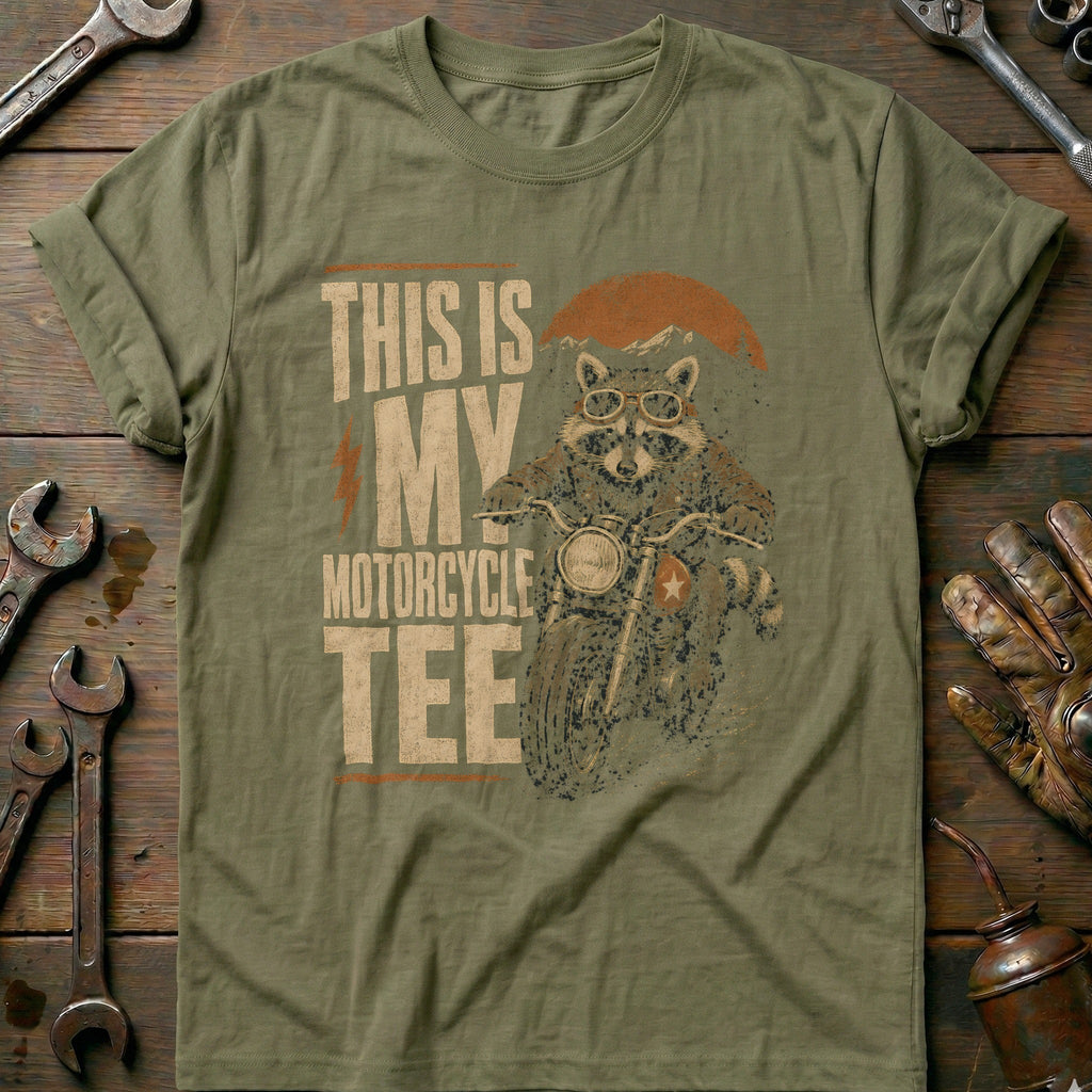 This is my Biker Raccoon Motorcycle T-Shirt EU product image 4