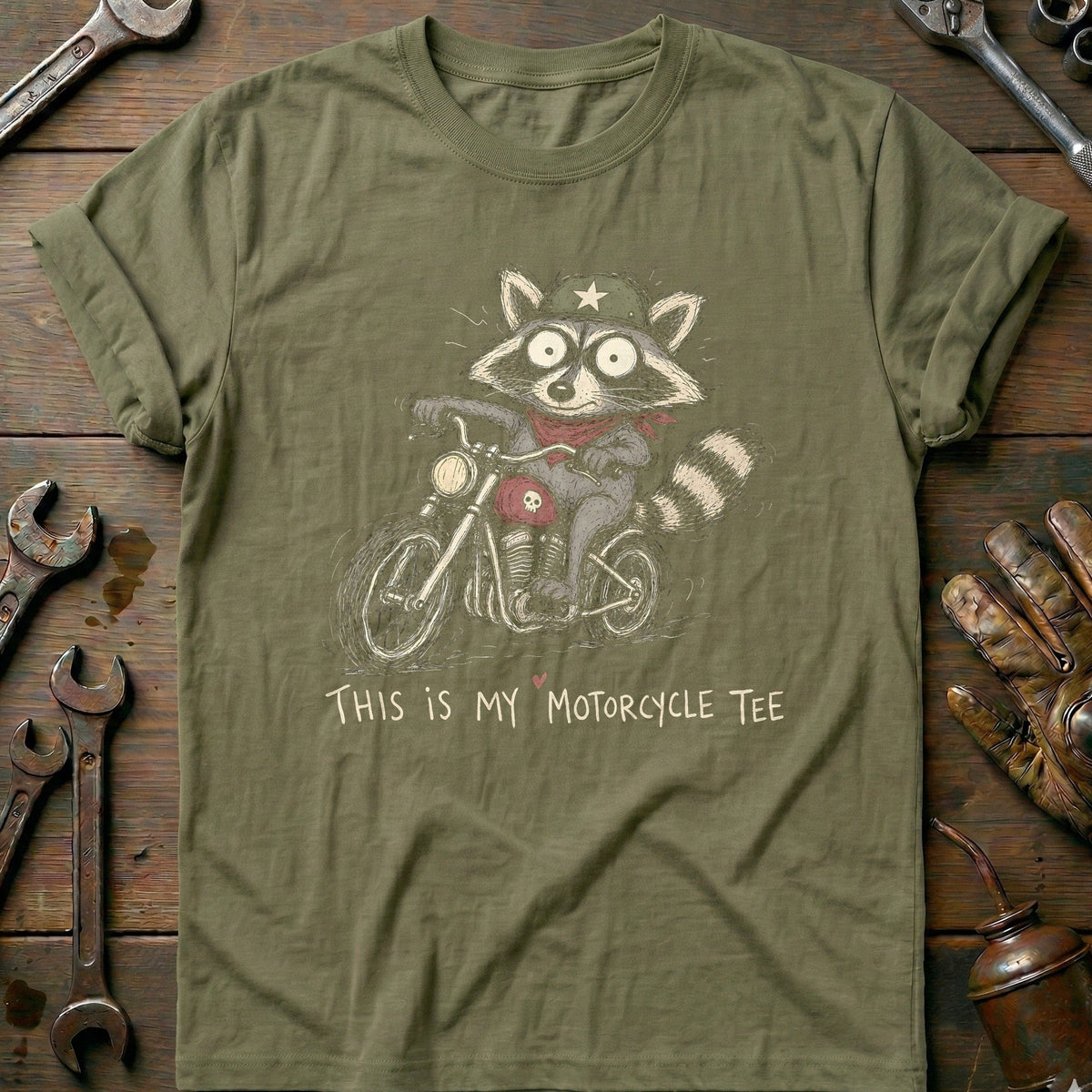 This is my Biker Raccoon 40 Motorcycle T-Shirt US product image 4