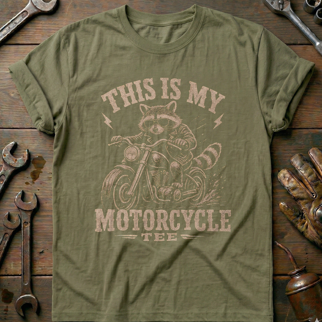 This is my Biker Raccoon Motorcycle T-Shirt US product image 4
